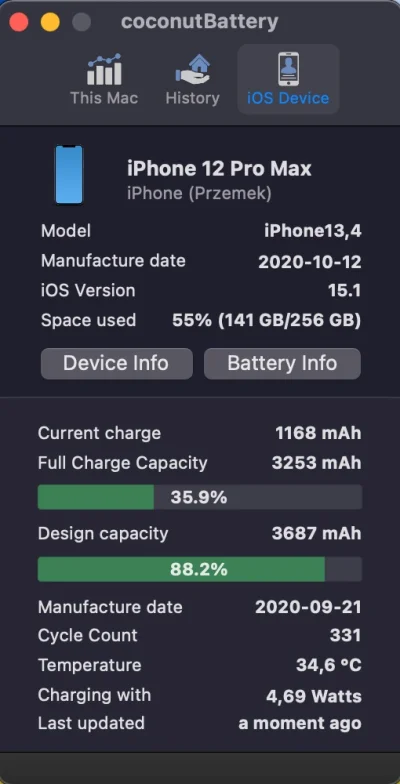 przemek-kosmalski - Mirki z tagu #iphone . 12 Pro Max, 11 miesięcy a tu bateria na ta...
