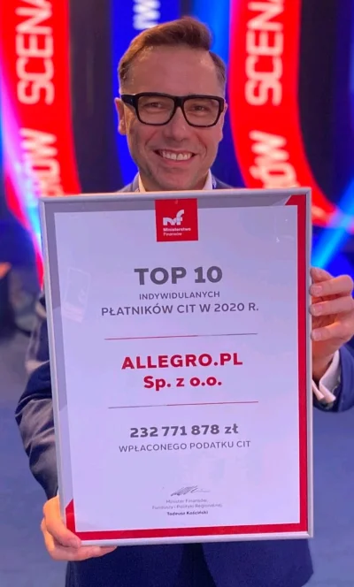 KochanekAdmina - Ministerstwo Finansów to jednak fachowcy xD

Allegro jest w top10 ...