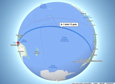 faxepl - Google "wyznacza trasę" jednak bliżej równika niż Antarktydy. Jeszcze jakiś ...