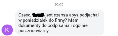 t.....s - Czy taki sms od kierownika w sobotę wieczorem oznacza, że już mogę szukać n...