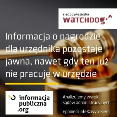 WatchdogPolska - Dziś #poniedziałekzwyrokiem i orzeczenie Naczelnego Sądu Administrac...