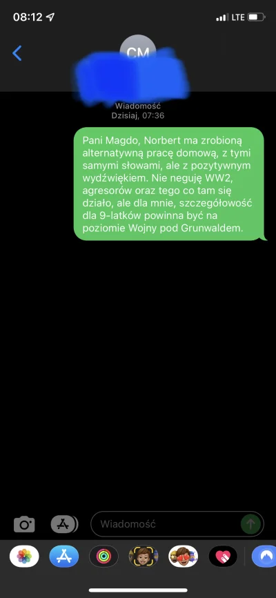 lutecki - Ok, zawołam. Napisałem SMSa bo syn się stresował, że ma zrobione coś innego...