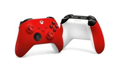 kolekcjonerki_com - Czerwono-biały kontroler Microsoft Xbox Pulse Red za 219 zł w pol...