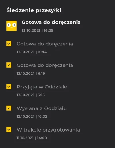 o.....k - Co oznacza "gotowa do doręczenia" trzy razy? 

#inpost #kurier