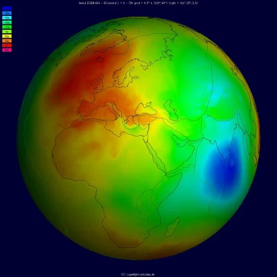 misja_ratunkowa - @Leweoko: @morghul: 
A tak wyglądają undulacje geoidy w rzeczywist...