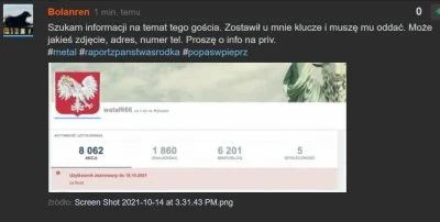 jaacek - @Moderacja Przecież to jest stalking w czystej postaci! 
Dlaczego na to poz...