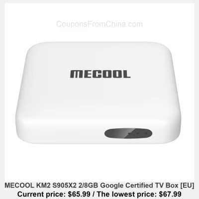 n____S - MECOOL KM2 S905X2 2/8GB Google Certified TV Box [EU]
Cena: $65.99 (najniższ...