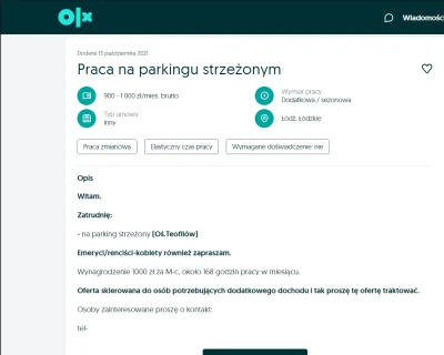 SeriousDude - JanuszeX poszukuje pracownika-frajera na strzeżony parking.
168 godzin...