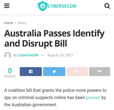 Earna - @Earna:
Istnieje ustawa, które pozwala policji w Australii na dostęp do wszys...