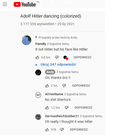 mxhugo - No nie może być. ( ͡° ͜ʖ ͡°)

link do filmu Adolf Hitler dancing (colorize...