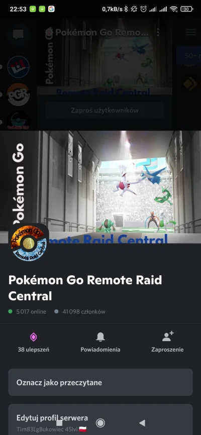 Semi676 - @REKTangle polecam pokemon go RAID central discord