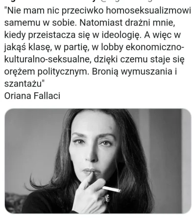 JuliuszKalodont - Oriana miała dużo więcej celnych uwag, które dziś doprowadziłyby le...