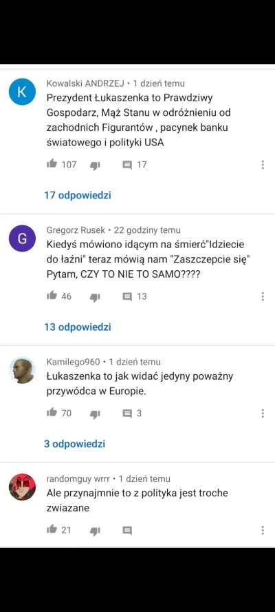 AShans - I te ich komentarze ze to jedyny normalny przywódca bo COID nie wierzy