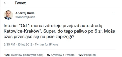 m.....k - Twitt ktory zle sie zestarzal.

#bekazpisu #ekonomia #cenzoduda #duda #he...