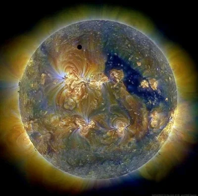 Fake_R - Słońce w ultrafiolecie z widocznym tranzytem Wenus. Zdjęcie zrobione przez s...