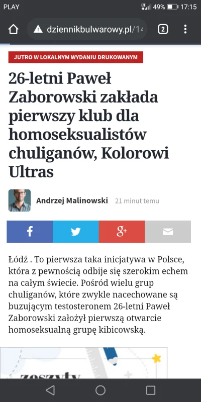 Zielonyzip - http://dziennikbulwarowy.pl/149/pierwszy-homoseksualny-klub-kibica.html?...