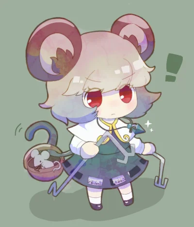 LlamaRzr - #randomanimeshit #touhou #nazrin #kemonomimi #nezumimi #redeyesalert #chib...