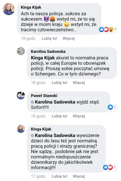 Ciapatus - Takie komentarze na grupce o pomocy migrantom pod postem z informacją o za...