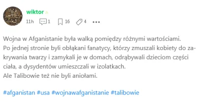 Opornik - Wojna w Afganistanie była walką pomiędzy różnymi wartościami.

#heheszki ...