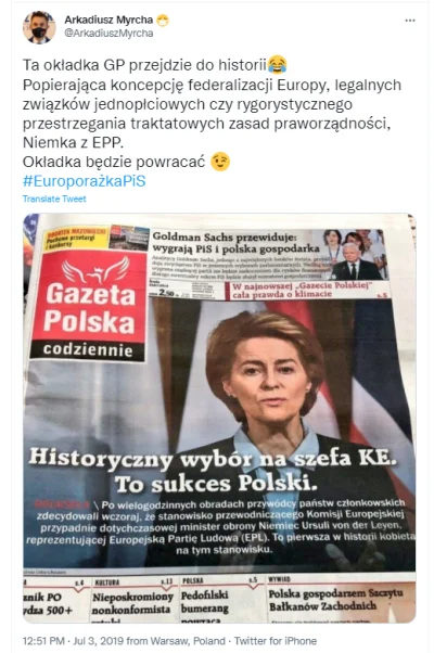 Tym - Już jak ta okładka wyszła, to wielu przewidywało, że Sakiewicz będzie jej mocno...