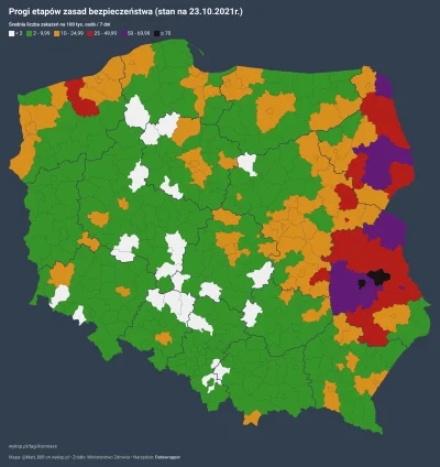 Matt_888 - I na mapie z podziałem na powiaty. Zapraszam po więcej map i statystyk na ...