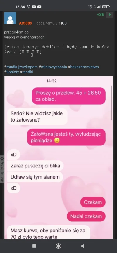 Waszplayertostulejkowaspierd0lina - Ale jesteś chamski @Arti889 chciałem poczytać faj...