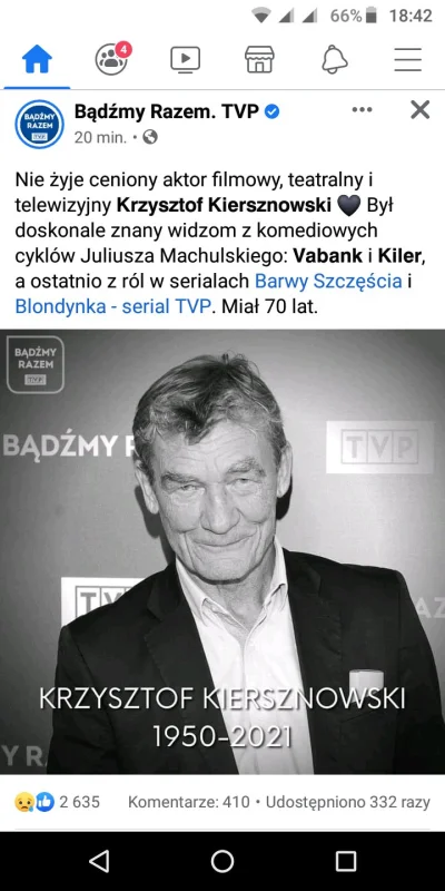 stanleyfinger - #film #filmpolski #kiler #rip Wąski kopnął w kalendarz [*]