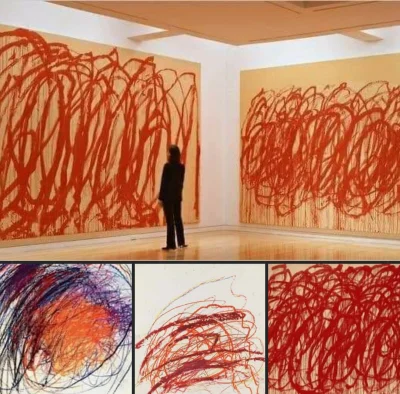 BozenaMal - Oto prace Cy Twobly'a, amerykańskiego malarza abstrakcjonisty. Cena za ob...