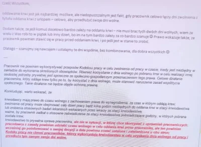 htsz - Korpo świat.
Oddawaj krew, ale dnia wolnego za to nie łącz z innymi, bo tak n...