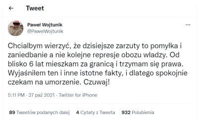 Jotemov12 - Co do sprawy byłego szefa CBA, Pawła Wojtunika. Czy zgodnie z tym co tera...