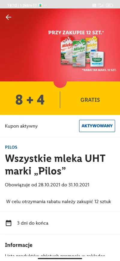 mamFAJNYnick - Gdyby ktoś kupował mleko w #lidl w promocji "8+4 gratis" to sprawdzajc...