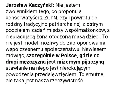 Parker_ - Bardzo dobrze. Kaczyński dobrze zdiagnozował, że polski chłop to moczymorda