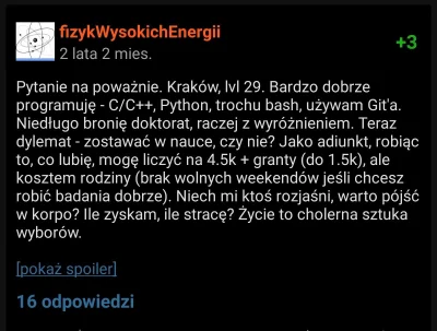 1001001 - @fizykWysokichEnergii
 Nie żebym oczekiwał porad życiowych na portalu ze śm...