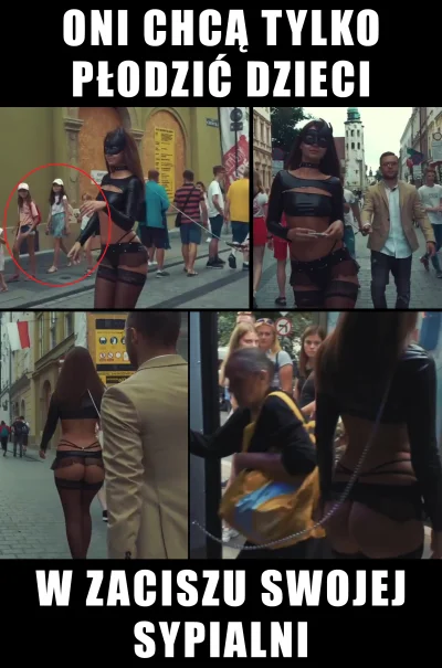 R187 - Patrzcie, ta hetero kobieta chodziła niemal nago po ulicach Krakowa trzymana n...