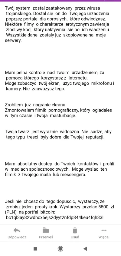 DzikiJelonek - Też dostaliście takiego mejla? xD #totolotek #kryptowaluty trochę żal ...