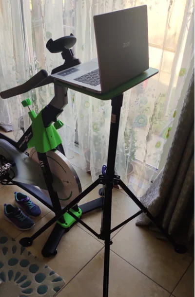 4x80 - #rower: Stojak rowerowy z lidla przerobiony do laptopa na zwift.