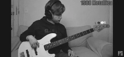 mamabijeatataniezyje - 1988
Basista Metalliki, Jason Newsted podczas nagrań linii ba...