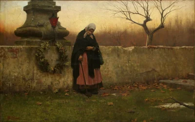 Hoverion - Jakub Schikaneder 1855-1924 
Na Dušičky, 1888, olej na płótnie, 139,5x220...