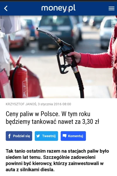 panpaszczak - Piekne to były czasy, poczatek 2016roku ^^
#benzyna #cenypaliw #wspomn...