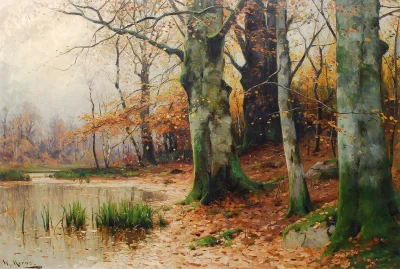 Hoverion - Walter Moras 1856-1925 
Jesienny las, olej na płótnie, 80x120 cm
#artven...