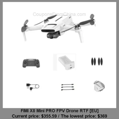 n____S - FIMI X8 Mini PRO FPV Drone RTF [EU]
Cena: $355.59 (najniższa w historii: $3...