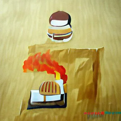 lucor - Płonący burger

#burgerburn #nightcafe