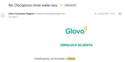 trejn - Dla mnie glovo od zawsze waliło w #!$%@? i pobierało kasę z karty mącąc z kod...