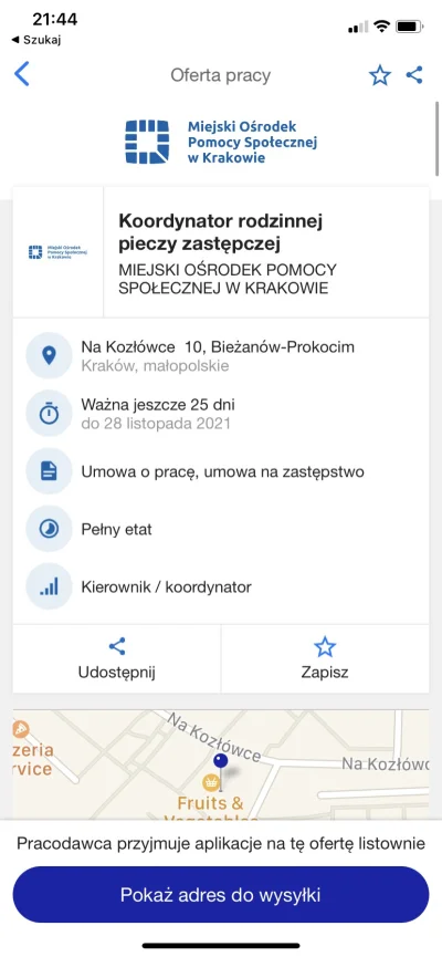 uhceiP - MOPS w Krakowie szuka pracownika na pracuj.pl i przyjmuje CV tylko listownie...