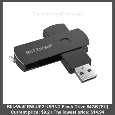 n____S - BlitzWolf BW-UP2 USB3.2 Flash Drive 64GB [EU]
Cena: $9.20 (najniższa w hist...