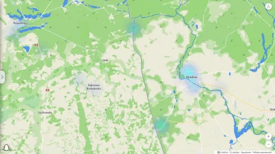 blogger - Na mapie snapa widać dokładni dwie grupy, jedną na granicy a drugą w lesie ...
