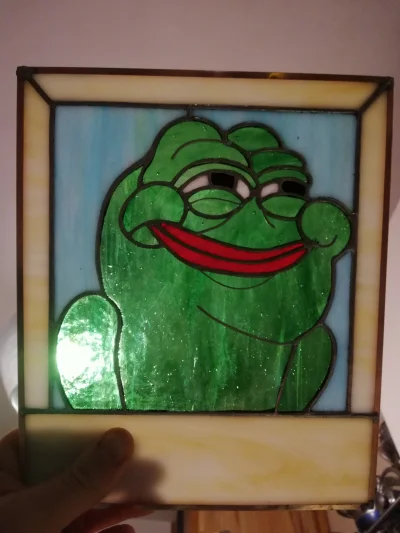 szklo-na-warsztacie - Bardzo rzadki szklany #pepe. Polub go a już nigdy nie będziesz ...