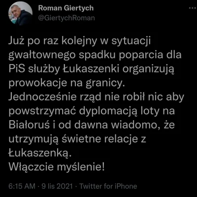 CipakKrulRzycia - #bekazpisu #polityka #polska #bialorus #imigranci 
#giertych
