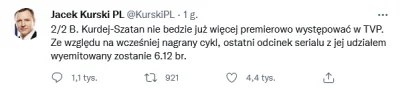 SluzbyWakcjiPL - #tvp zrezygnowało z usług Pani Barbary Kurdej-Szatan. Poinformował o...