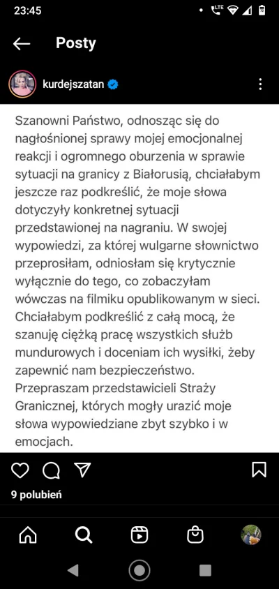 pandarw - Przeprosiny na Instagramie
#bialorus #kurdejszatan